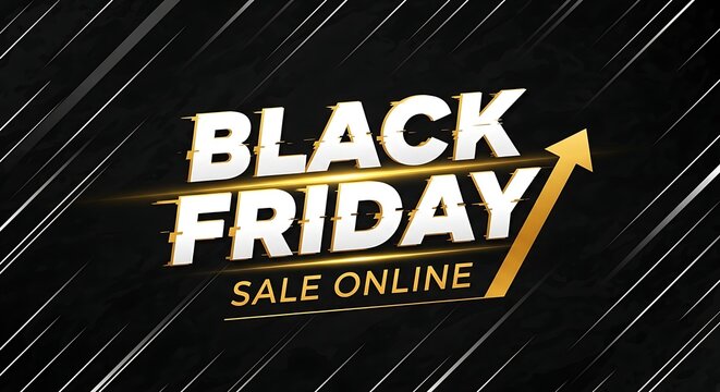 Black friday sale online a dramatic promotional image for discount shopping