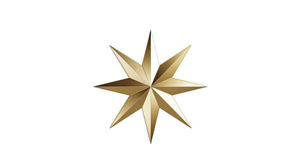 Fototapeta premium Golden 8-Pointed Star Ornament
