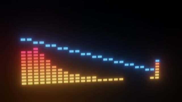 Vibrant audio waveforms pulse with warm, glowing hues