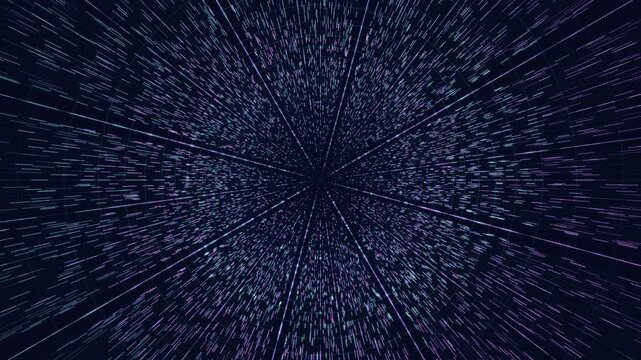 Thousands of luminous fiber optic capillaries synchronize chaotic data pulses into perfect iridescent bandwidth rings. Represents global network optimization. Perfect for 5G and telecom brand films.