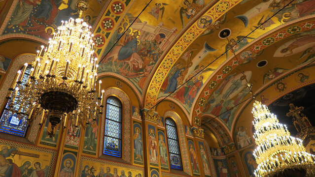 Zagreb, Croatia. The Church of the Transfiguration of the Lord in Trpinja is a Serbian Orthodox church in eastern Croatia. The first church on this site dates from 1753.