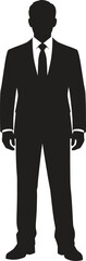 Fototapeta premium business professional man in suit standing confidently flat design vector illustration