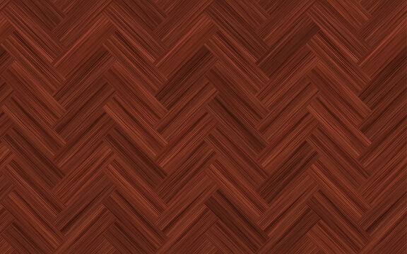SEAMLESS herringbone wood flooring texture, dark mahogany wood, wooden floor, repeating pattern.