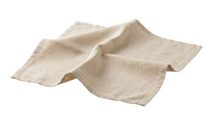 Naklejka premium Light beige crumpled towel isolated on white background