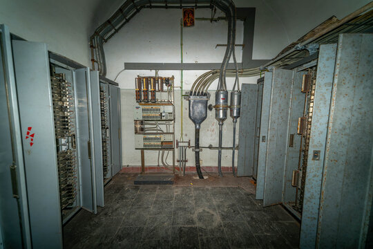 Historic bunker in Kindsbach, Rhineland-Palatinate, Germany. This former military underground facility from the Cold War era features massive concrete architecture, long corridors, and a mysterious at
