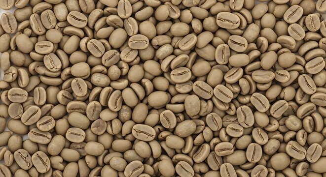 Green Coffee Beans Background