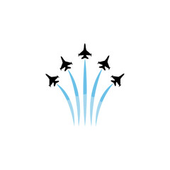 Obraz premium Five Fighter Jets Flying in Formation