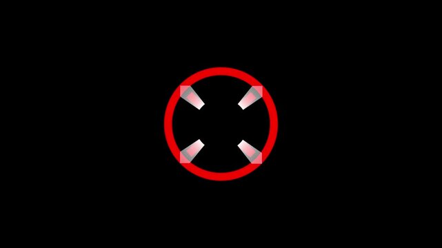 Animation of a cross symbol X in a red circle. Warning indicating an error. Motion Graphic with a green background. Symbol of an incorrect or incorrect sign.