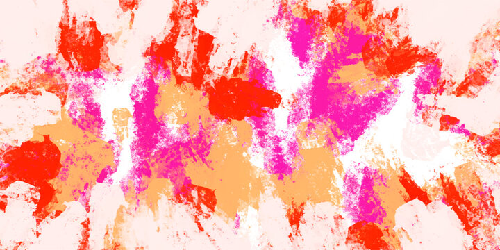 Abstract warm pink and orange thick acrylic paint dab texture background for modern creative presentation and stylish poster