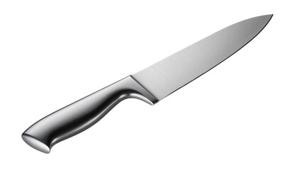 Obraz premium Sleek silver chef s knife with ergonomic handle and sharp blade