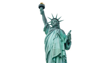 Green Statue of Liberty Holding Torch with Crown and Robe © Isabel
