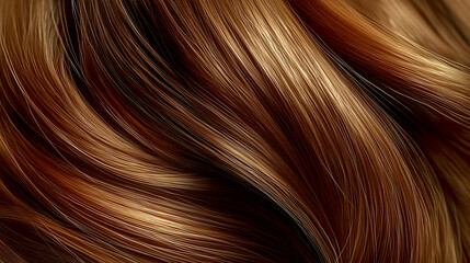 hair close-up with shiny healthy texture