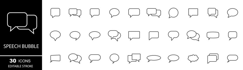 Fototapeta premium Speech bubble collection . Comment icon. Message bubbles icons. Cloud speech bubbles collection. Vector illustration