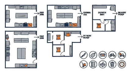 Fototapeta premium Floor plans for a modern home.