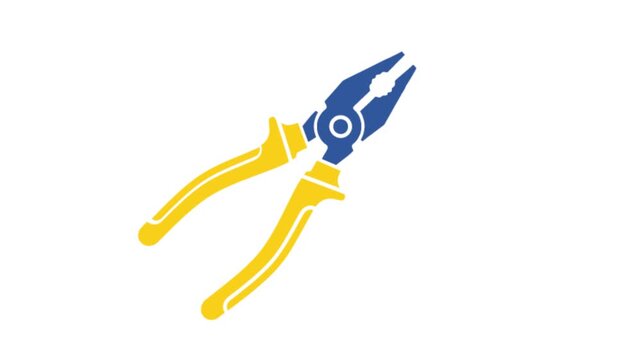 Yellow and blue colored pliers.