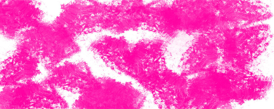 Bright pink textured sponge dabs with soft chalk-like transitions on white. This playful abstract vector design provides a cheerful and tactile background for trendy lifestyle branding.