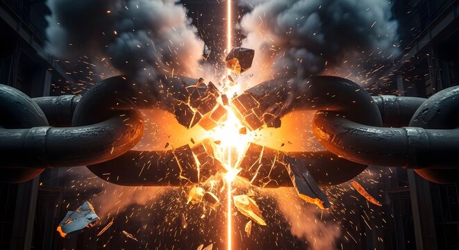 Energetic burst of power hands unleashing a fiery radiant explosion of light and force