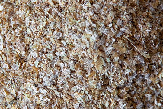 wheat bran background close up