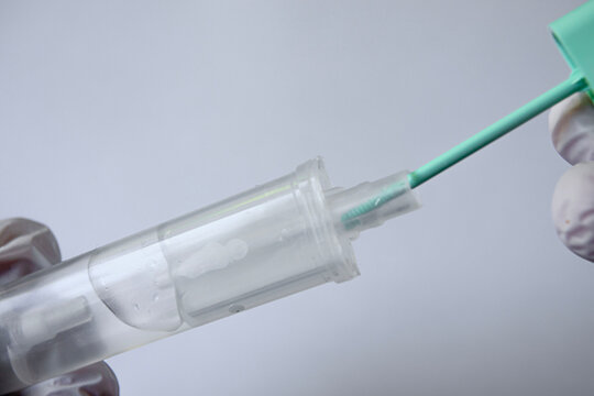 test tubes with wab to collect a sample