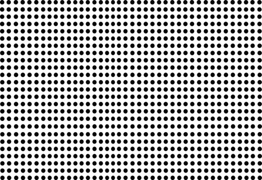 A repeating pattern of small black circles arranged in a uniform grid on a clean white background Vector