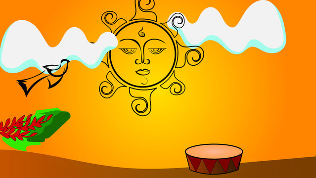 vector illustration of sinhala aand tamil post design