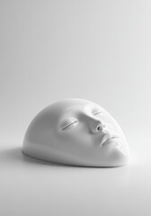 Fototapeta premium A perfectly smooth, pure white surface symbolizing sensory deprivation, numbness, and emotional void or neutrality, health, monochrome, dullness