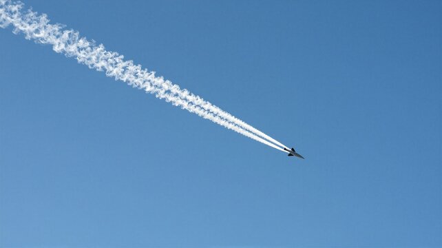 Contrail Across Clear Sky