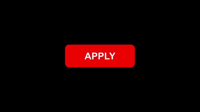 Click on apply button with computer arrow cursor, Button Click or press apply button on transparent background. Perfect for vlog assets. animation template for video editing 4k alpha channel included