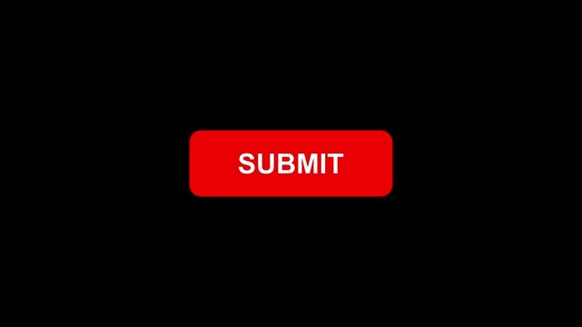 Click on submit button with computer arrow cursor, Button Click or press submit button on transparent background. Perfect for vlog assets.