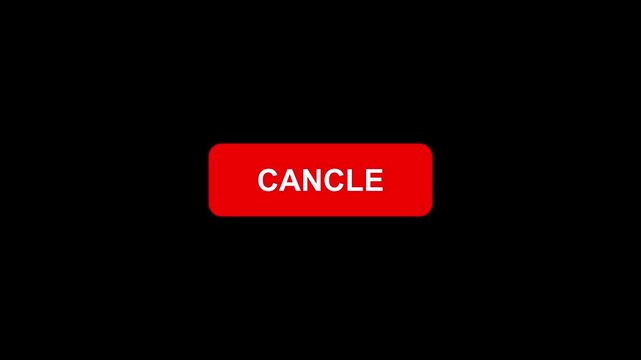 Click on cancel button with computer arrow cursor, Button Click or press cancel button on transparent background. Perfect for vlog assets