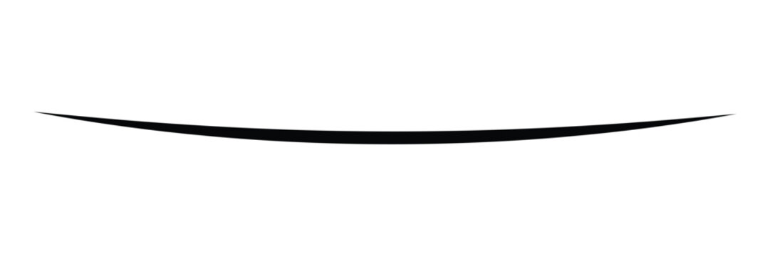 Hand drawn black swoosh stroke overline for calligraphy and highlight decoration, organic curved shape, brush stroke, creative line art.