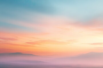 Obraz premium Vibrant Pastel Sky with Soft Clouds at Sunset or Sunrise.