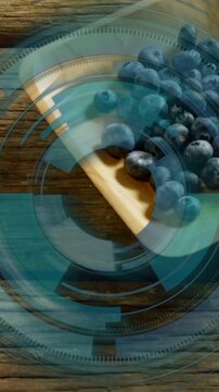 Vertical video: HUD pulsing, scoop holding berries entering, shifting, centering for demo