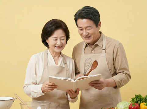노년 연금 준비 행복 부부 포트레이트 Senior Pension Preparation Happy Couple Portrait
