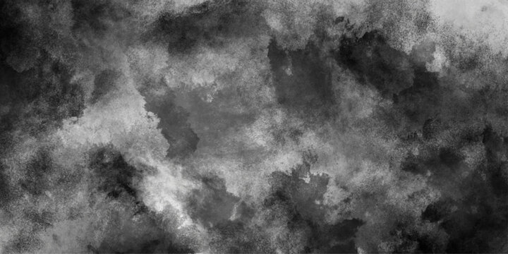 Abstract white and gray isolated cloud cumulus clouds. Gray aquarelle painted realistic fog or mist smoky textured canvas design. White and ash messy wall stucco texture background.	
