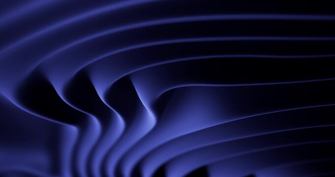 An abstract background of smooth, flowing deep-blue silk-like waves with soft folds and gentle gradients.