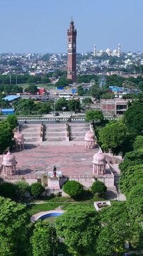 Vertical Aerial View of Gomti River in lucknow