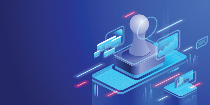 Secure digital payment authentication concept Biometric identification and financial verification technology. Futuristic fintech security, online banking protection and modern transaction systems