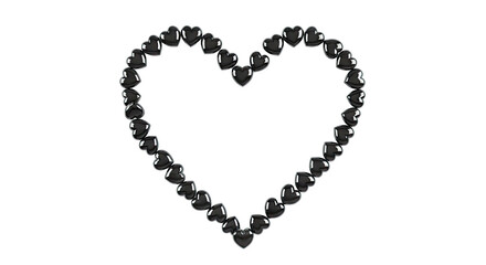 Obraz premium Heart Shape Formed by Black Hearts