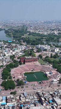 Vertical Aerial View of Husainabad Picture Gallery Lucknow Uttar Pradesh India