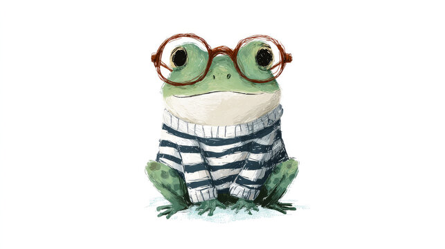 frog on white background