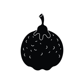 stinking toe fruit silhouette art