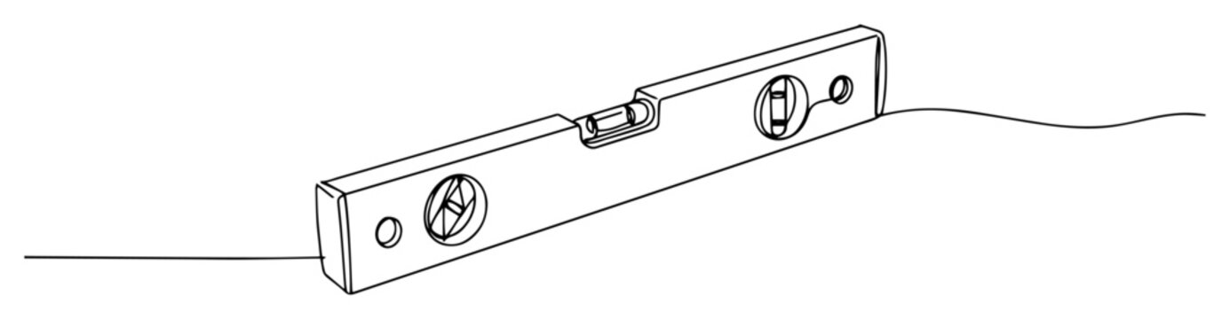 bubble level tool line icon vector illustration