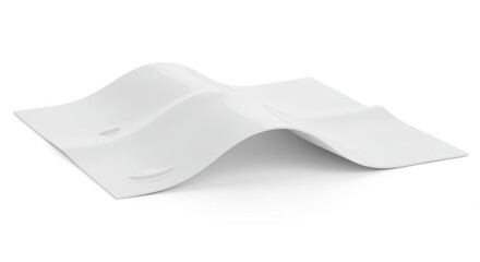 Fototapeta premium Thin wavy layer of waterproof membrane material in clean soft product visualization style