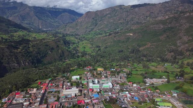 Aerial view of Guican NP, Colombia, rich Andean culture and landscapes