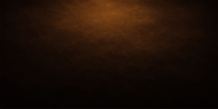 Dark old grunge wall texture design with vintage brown paper surface and a subtle black smoke transition pattern under a moody moon light vignette