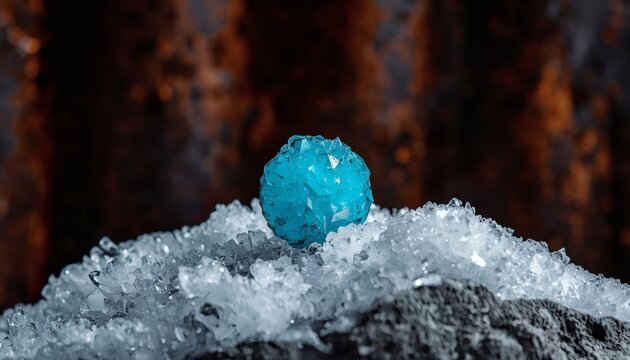  Rare Blue Cavansite Rosette on a White Zeolite Matrix