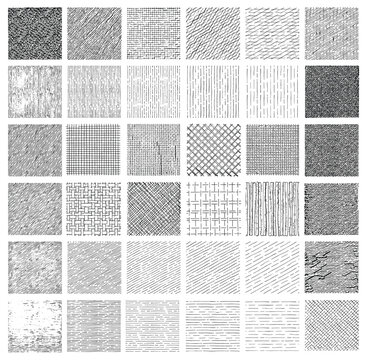 Line crosshatch patterns, cross hatch texture vector seamless abstracts backgrounds of vintage hand drawn black pen,