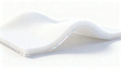 Naklejka premium Thin wavy layer of waterproof membrane material with glossy surface and sculpted studio curves