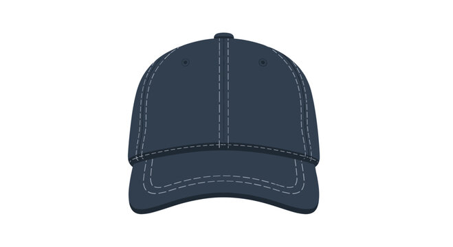 A professional dark charcoal grey baseball cap is displayed from a perfectly symmetrical front-facing angle showcasing its curved visor and center seam.